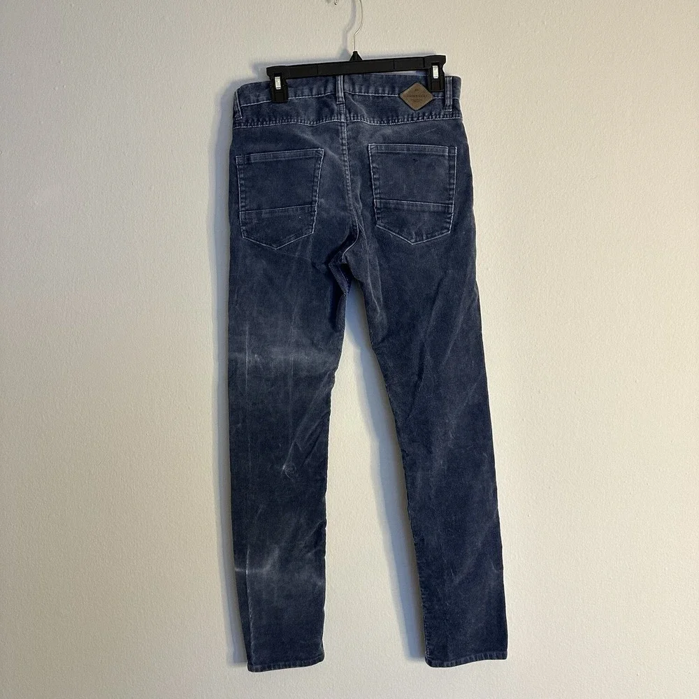 Quicksilver Pants Men's Kracker Corduroy Jeans Straight Tapered Blue Gray‎ 29x31